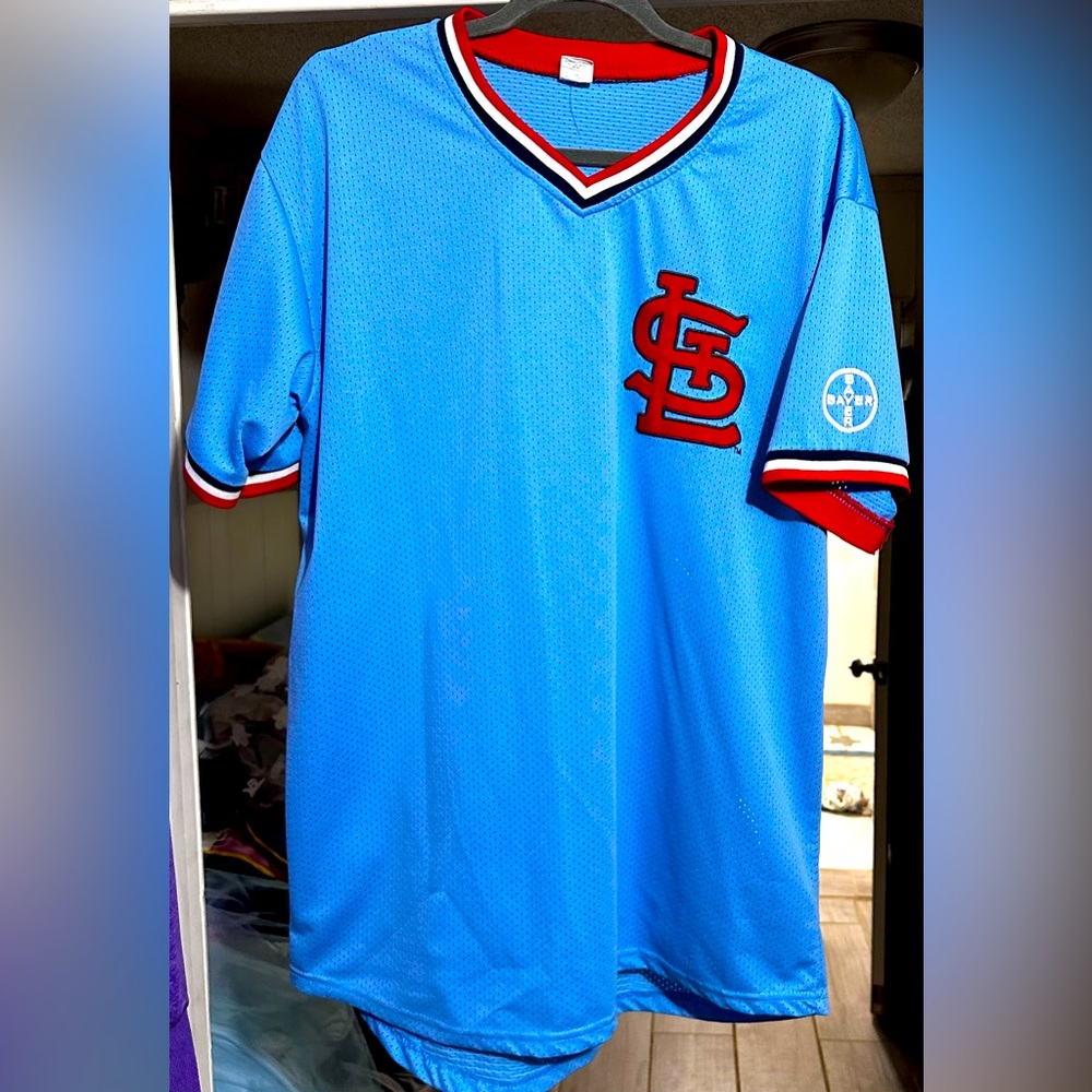 Vintage Very Rare St. Louis Cardinals 1976-1984 Away Uniform Shirt (Powder Blue)